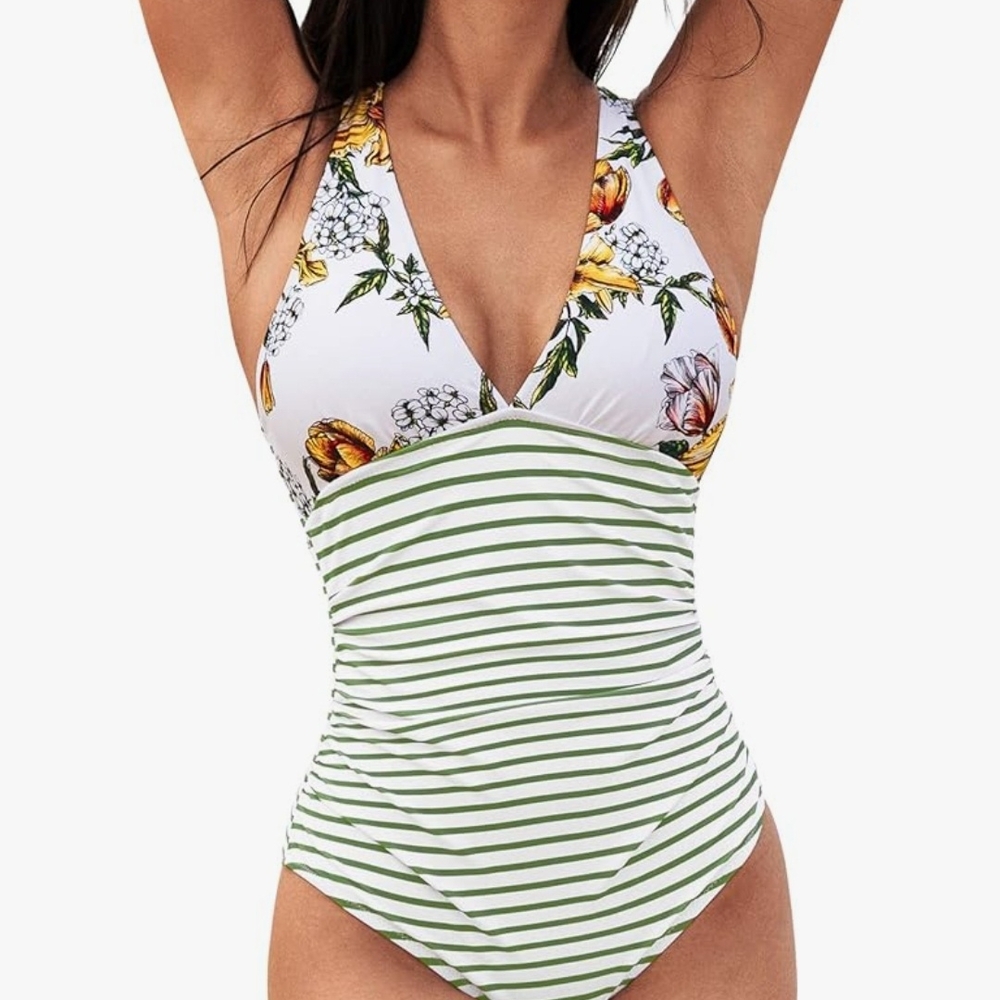 Cupshe Crossback Tummy Control Swimsuit